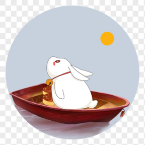 乘船的小兔子设计