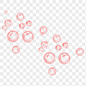 圆形红色泡泡元素