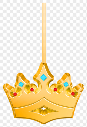 女王节王冠金色宝石金属挂饰