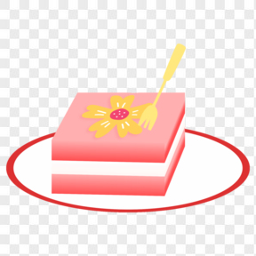  卡通粉色奶油蛋糕