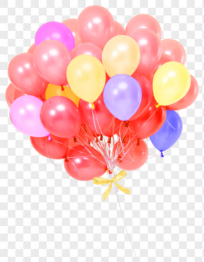 彩色糖果色气球装饰图案