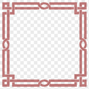 中国风红色喜庆创意方形边框元素