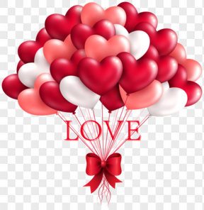 红色爱情气球