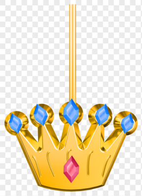 女王节王冠金色宝石金属挂饰