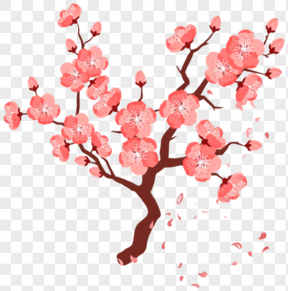 粉色梅花装饰图案