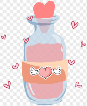 可爱爱心瓶子