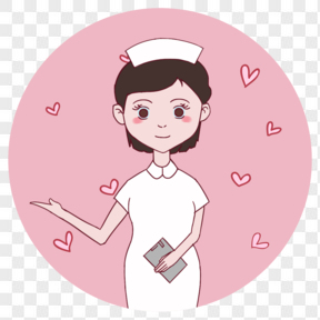 卡通劳动节扁平系职业人物之护士