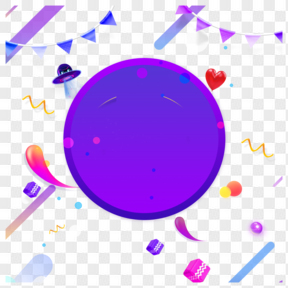 紫色圆形漂浮背舞台景原色