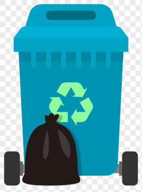 蓝色环保垃圾桶垃圾