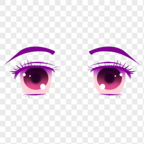 紫色卡通大眼睛