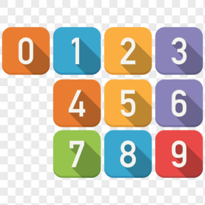 彩色创意数字按钮设计