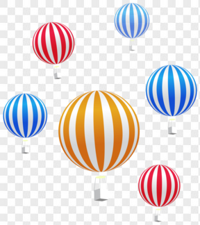飘在空中的热气球