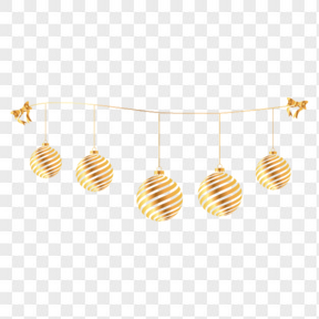 圣诞节装饰金色圆球
