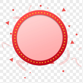 主题框圆形红色透明图