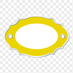 黄色潮流标签吊卡设计素材