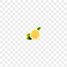 柠檬水果切开的一半