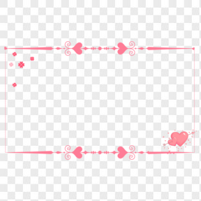  甜蜜情人節卡通愛心邊框