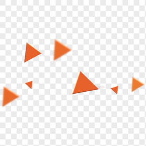 橙色三角形漂浮素材