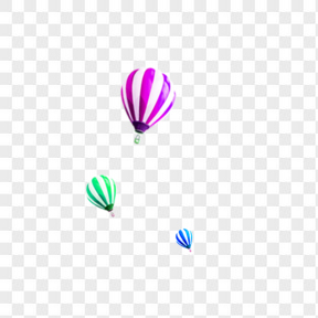 漂浮的氢气球  彩带
