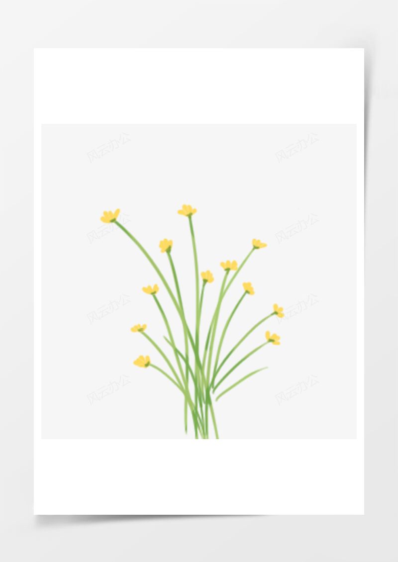 黄花绿植PNG素材图片