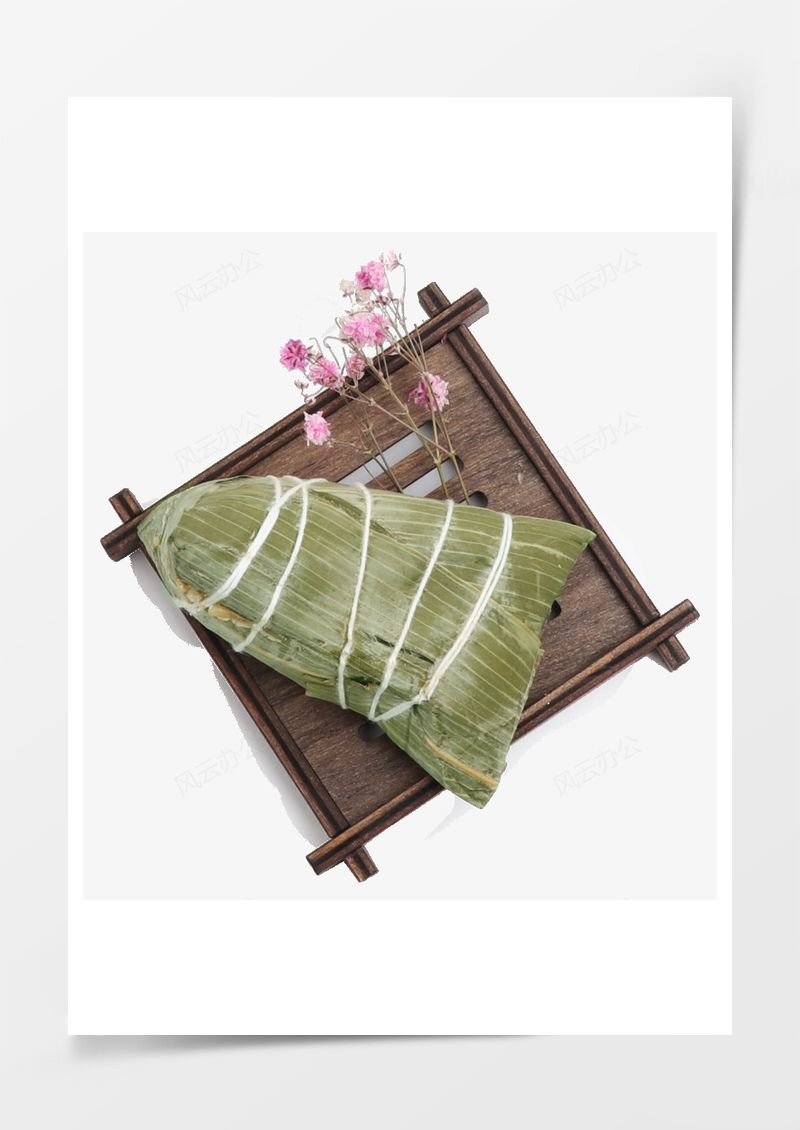 端午节粽子托盘俯视免抠元素PNG素材图片