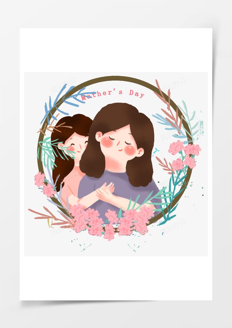 母亲节人物元素PNG素材图片