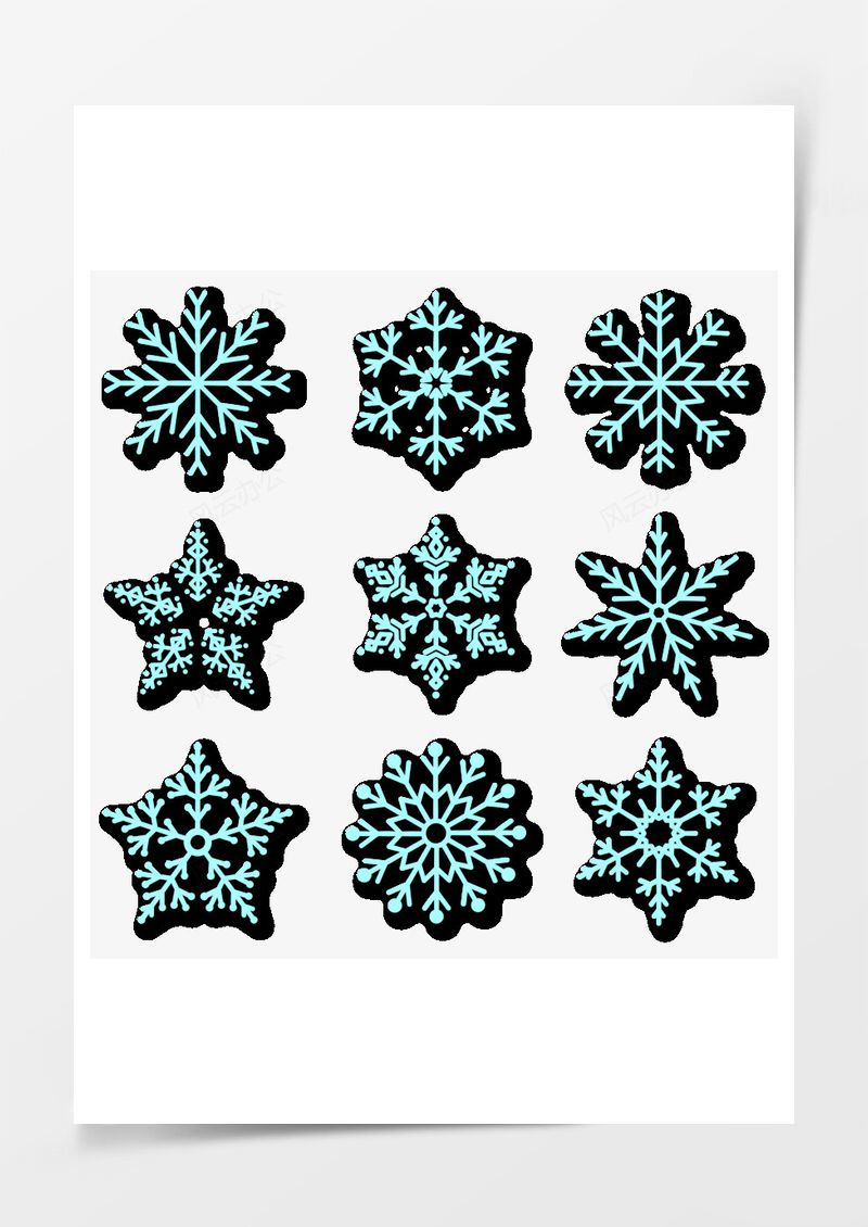 9款雪花PNG素材图片