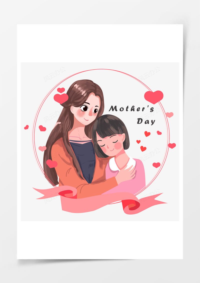母亲节人物元素PNG素材图片
