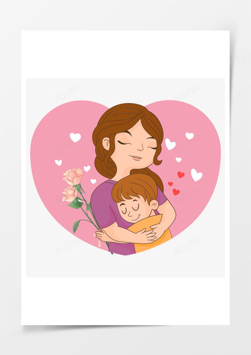 母亲节人物元素PNG素材图片