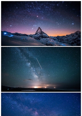 满天繁星夜空星空PPT背景图片