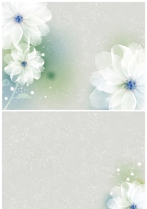 淡雅柔美花朵PPT背景图片