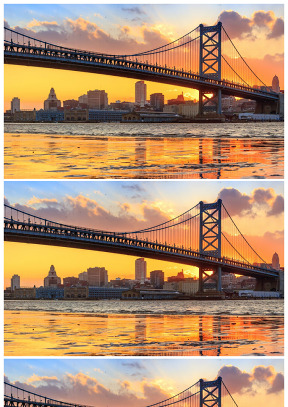 火云夕陽下的跨海大橋高清商務背景