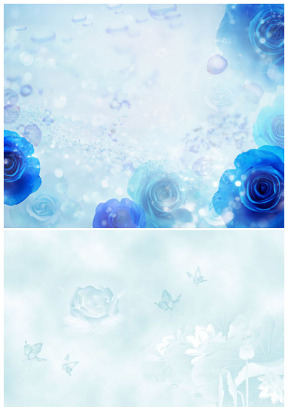 藍色花瓣淡雅背景圖片