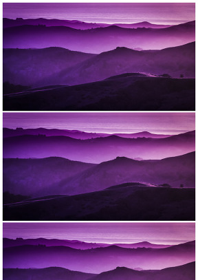 紫色連綿山巒中國風幻燈片背景