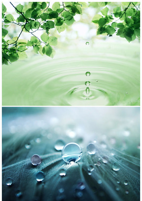 水珠水滴涟漪清爽背景图片