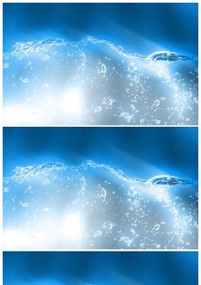 漂亮的水滴水珠特寫藍色背景圖片