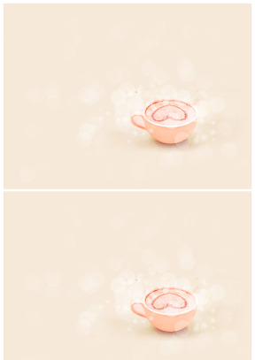 一杯愛心奶茶溫馨粉色背景ppt圖片
