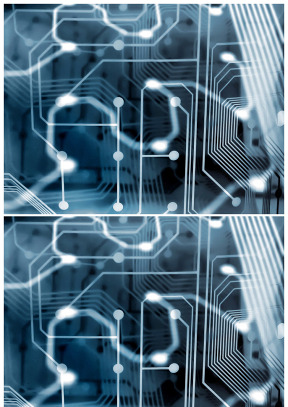 线路板电子科技蓝色背景图片
