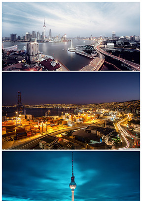 现代都市高楼城市标志性建筑高大上商务类ppt背景图片