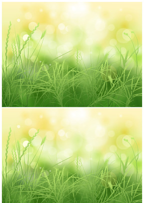 矢量綠草光斑ps合成嫩黃背景圖片