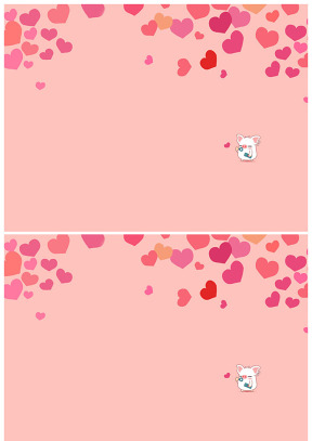 可愛小豬浪漫心形ppt粉色背景圖片