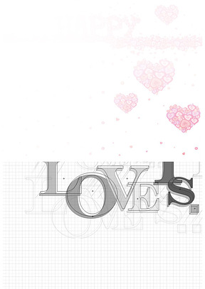 LOVE韩国爱心ppt背景图片