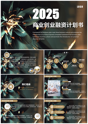 2025灰色高端創(chuàng)業(yè)融資招商商業(yè)創(chuàng)業(yè)計劃書動態(tài)PPT模板