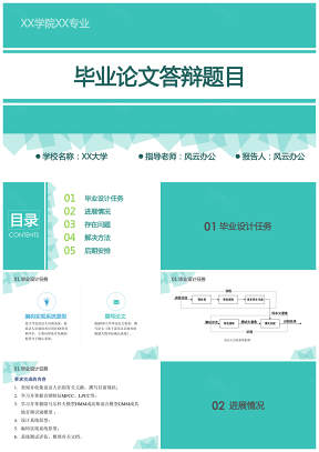 大學(xué)生綠色畢業(yè)答辯PPT模板
