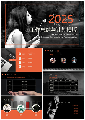 2025黑色工作总结与计划实用PPT模板