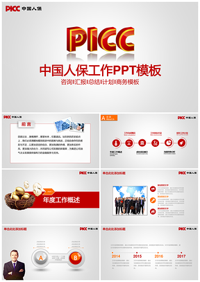 中国人民财产保险人保财险动态通用PPT模板