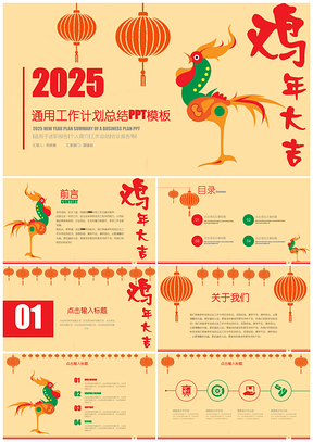 2025黃色中國風(fēng)創(chuàng)意工作匯報總結(jié)PPT模板