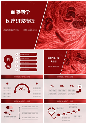2025红色医疗卫生保健研究PPT模板
