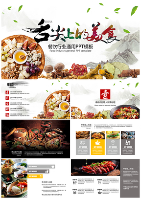 彩色2025餐饮美食研究通用静态PPT模板