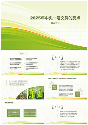 2025绿色中央一号文件的亮点PPT模板